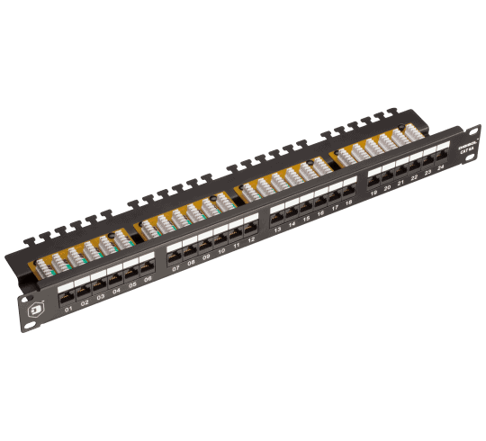 Cat6A UTP 24 Port 90 Degree Patch Panel