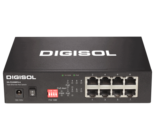 8 Port Gigabit Ethernet Unmanaged Desktop Switch - DG-GS1008PH-A