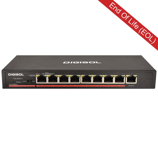 DG-FS1009PF-A (H/W Ver. B1) – Digisol Fast Ethernet Unmanaged Desktop Switch