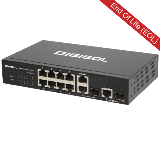 DG-FS4510 – Digisol 8 Port Fast Ethernet Layer 2 Managed switch