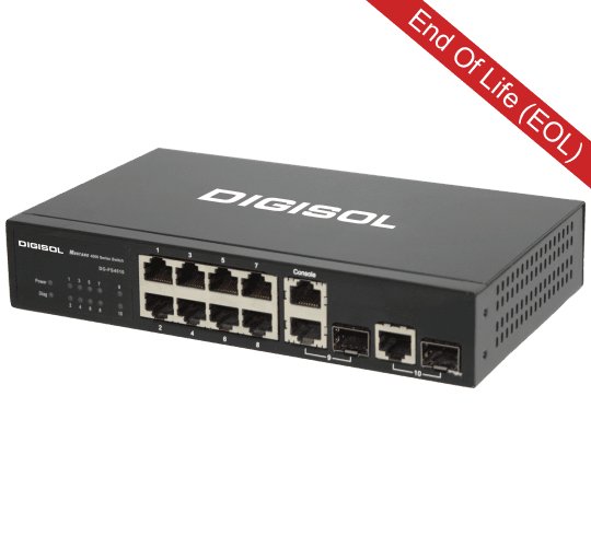 8 Port Managed PoE+ Switch, Layer 2 Gigabit Switch