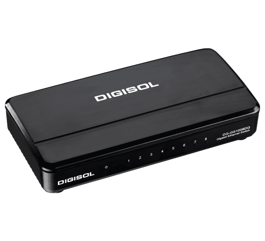 DIGISOL 8 Port Gigabit Ethernet Unmanaged Desktop Switch - DG-GS1008DG (H/W Ver. C1)