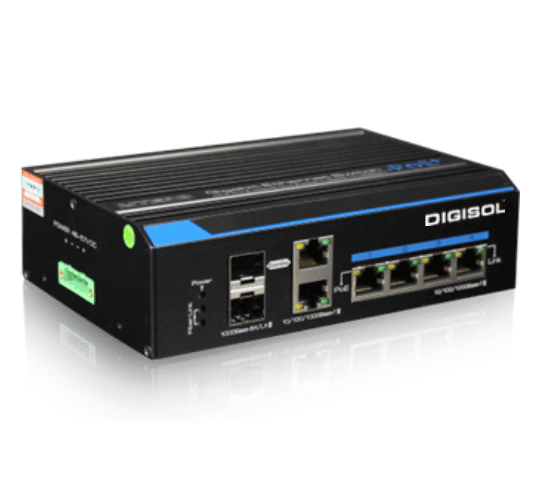 Unmanaged Din-Rail Industrial PoE Gigabit Switch