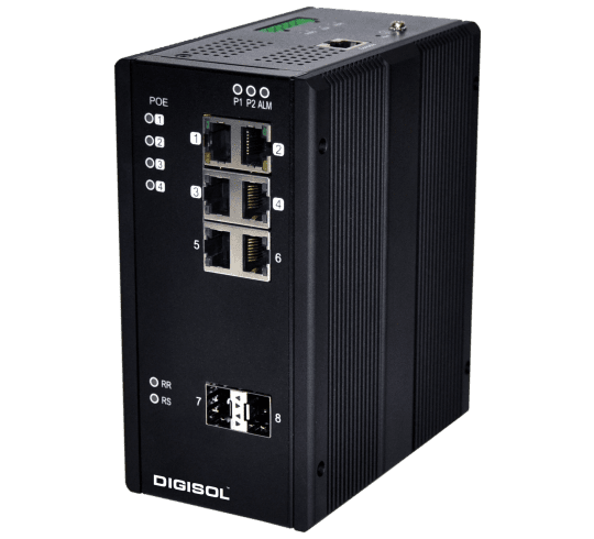 L2 Managed Din-Rail Industrial Ethernet Switch - DG-IS4508HP