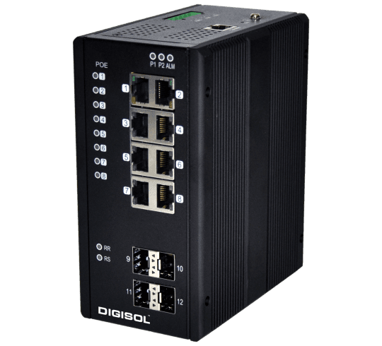 L2 Managed Din-Rail Industrial Ethernet Switch – DG-IS14512HP