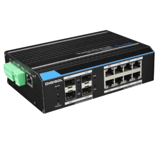 L2 Managed Din-Rail Industrial Gigabit PoE Switch – DG-IS14512HPE