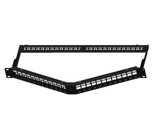 24 Port Angled Patch Panel