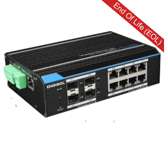 L2 Managed Din-Rail Industrial Gigabit PoE Switch – DG-IS14512HPE