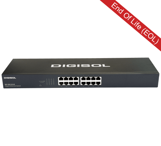 DIGISOL 16 Port Gigabit Ethernet Unmanaged Switch - DG-GS1016/E (H/W Ver. A2)