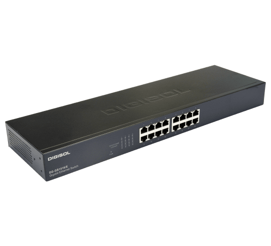 DIGISOL 16 Port Gigabit Ethernet Unmanaged Switch - DG-GS1016/E (H/W Ver. A2)