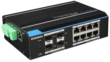 Digisol L2 Managed Din-Rail Industrial Gigabit Switch - DG-IS4512E