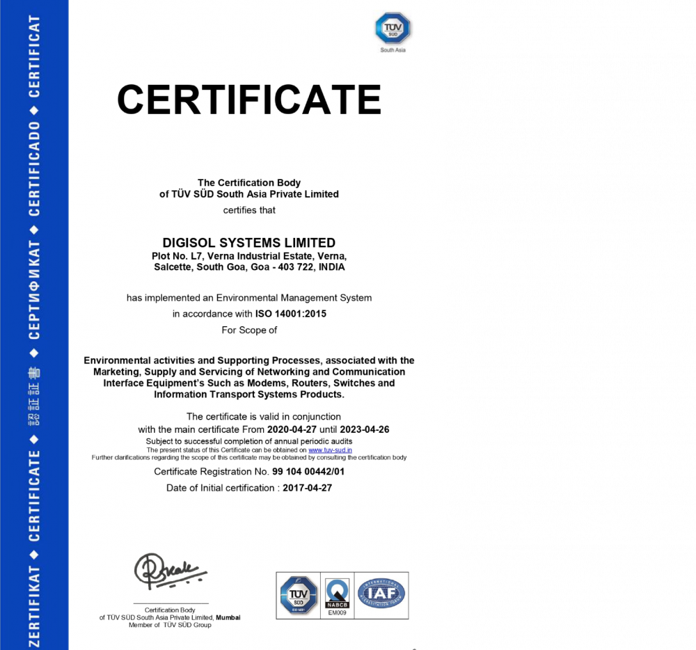 ISO 14001-2015 - Environmental Management System