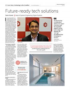 Mr. Samir Kamat, Head of Systems Engineering, Digisol Systems, got featured in July issue of World of Hospitality magazine.