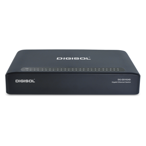 DG-GS1024D: DIGISOL 24 Port 10/100/1000Mbps Gigabit Ethernet Unmanaged Desktop Switch