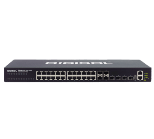 DIGISOL 24 Port Gigabit Ethernet Access Layer 3PoE Switch with 4