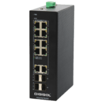 DIGISOL Managed Industrial Switch with 4 Gigabit SFP Ports and 10 Gigabit TX Ports – DG-IS4514HPE