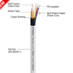 DIGISOL CCTV 3+1 Premium Cable, 90mtrs – DGC-CC3S4F-9WCP