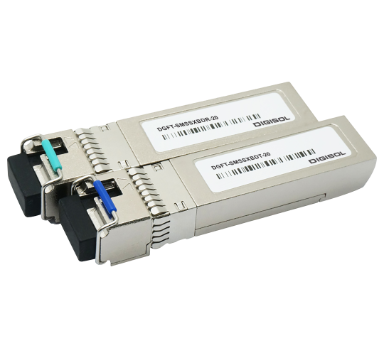 DGFT-SMSSXBDT-20 & DGFT-SMSSXBDR-20 DIGISOL 10Gbps Single Mode Single Fiber SFP+ Transceivers (20km)