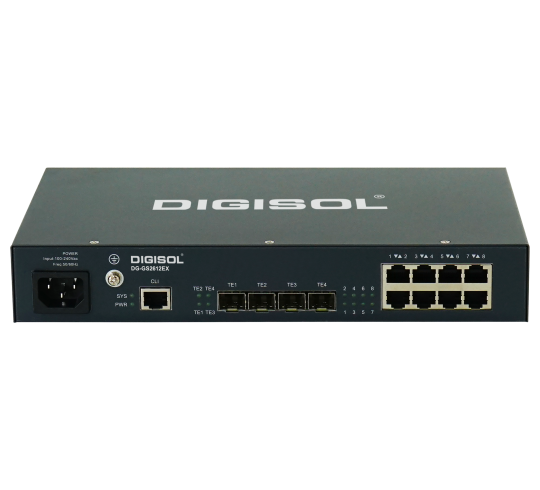 DIGISOL 8 Port L3 Lite Managed Switch with 10 SFP+ Uplink DG-GS2612EX