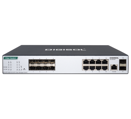 DIGISOL 16 Port L2 Fiber Switch DG-GS3218F
