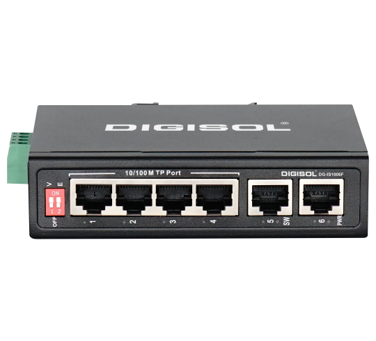 DIGISOL 6 Port Fast Ethernet Industrial Unmanaged Switch DG-IS1006F