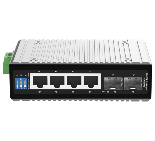 DIGISOL 6 Port Gigabit Unmanaged Industrial Switch with Giga SFP Uplink DG-IS1006G