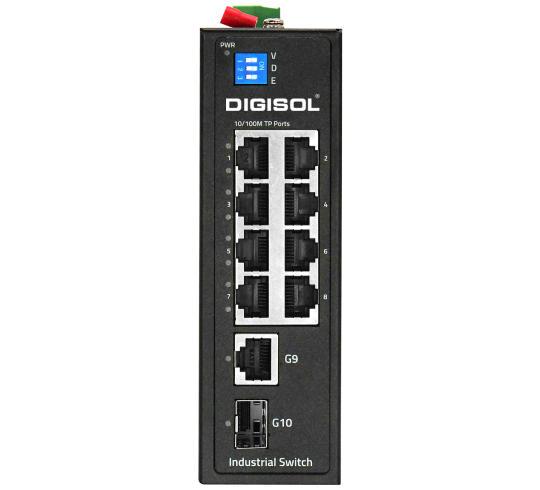 DIGISOL Industrial 8-Ports Gigabit Ethernet Unmanaged Switch DG-IS1010F