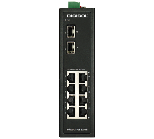 DIGISOL 10 Port Industrial Unmanaged PoE Switch DG-IS1010GP