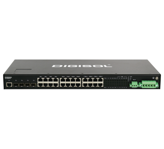 DIGISOL L3-Lite Rack Mount Industrial PoE Switch DG-IS4628HPSE