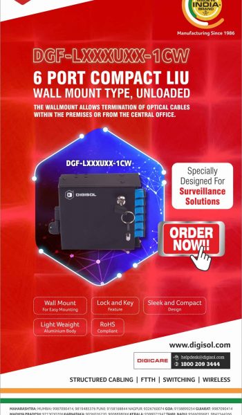 6 Port Compact LIU Wall Mount Type